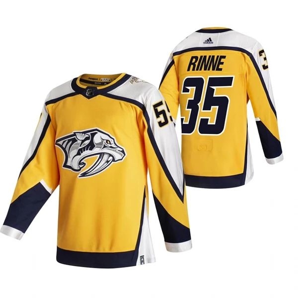 Nashville Predators Trikot Pekka Rinne 35 2022 Reverse Retro Gelb Authentic